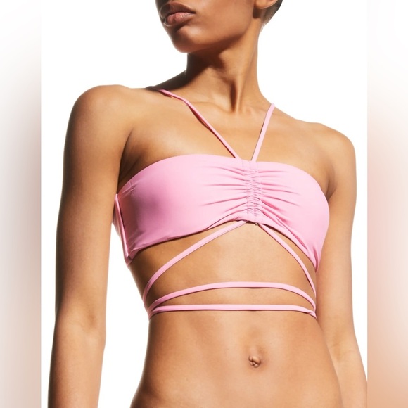 PQ Pily Q Swim Aura Sky Strappy Bikini Top Size Medium - Picture 1 of 6